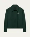Prada Men's Archive Poplin Jacket In Ebano