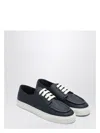 Prada Low Profile Round Toe Sneakers With Textured Finish
