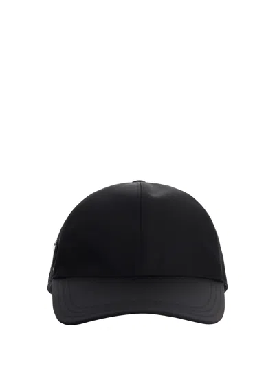 Prada Men Baseball Hat In Black