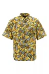 Prada Printed Batista Shirt In Yellow