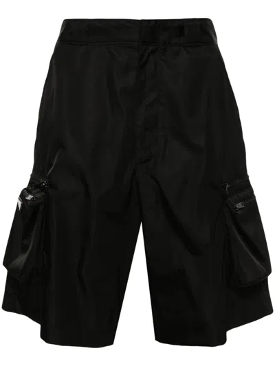 Prada Men's Black Eco-friendly Cargo Shorts For Spring/summer 2024 In Nero