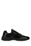 Prada Men Black Fabric And Leather America S Cup Sneakers