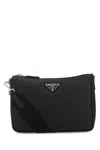 Prada Men Black Leather Crossbody Bag