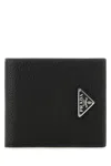 Prada Logo Leather Wallet Wallets And Card Holders Black