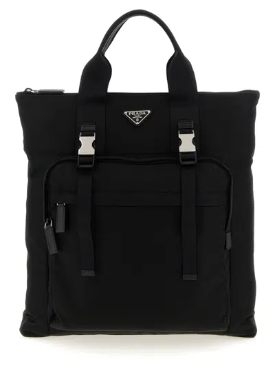 Prada Black Logo Backpack