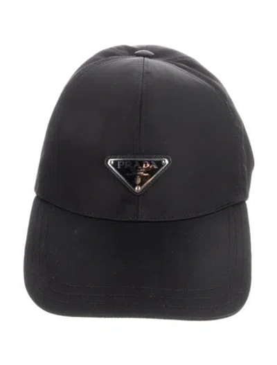 Pre-owned Prada Men's Black Nylon  Baseball Cap