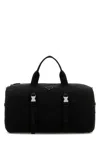 Prada Black Nylon Travel Bag In Black