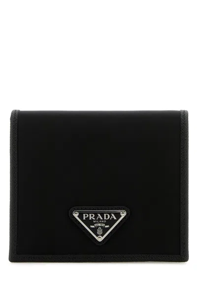 Prada Men Black Nylon Wallet