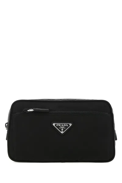 Prada Men Black Re-nylon Belt Bag