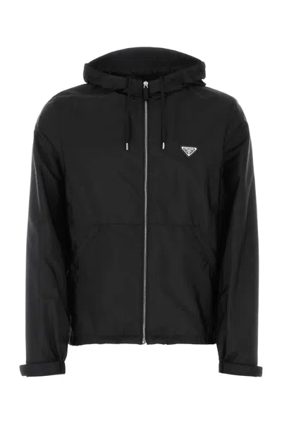 Prada Men Black Re-nylon Windbreaker