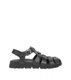 Prada Black Slingback Sandals In Black