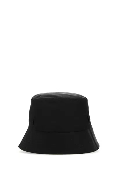 PRADA MEN BLACK SOLID BUCKET HAT, S LUXURY HATS FOR MEN DARVEYS