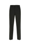 Prada Cotton-blend Slim-fit Trousers In Black