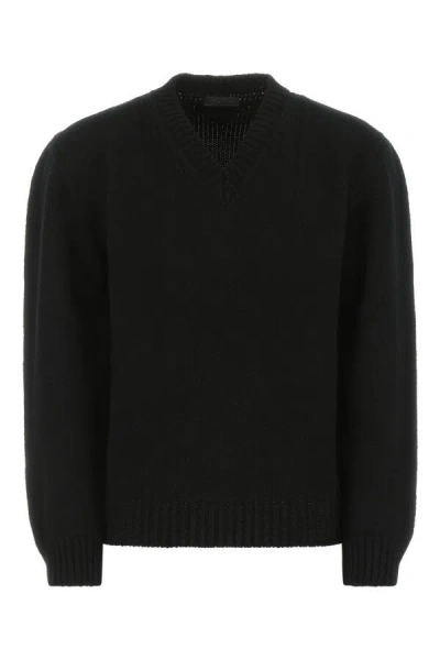 PRADA PRADA MEN BLACK WOOL SWEATER