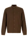 Prada Brown Regular Solid Shirt In Brown