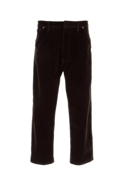 Prada Men Brown Velvet Denim Pant