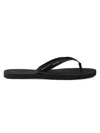 Prada Mini Brushed Leather Flip-flops For Summer Style In Black