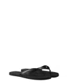 Prada Mini Brushed Leather Flip-flops For Summer Style In Black
