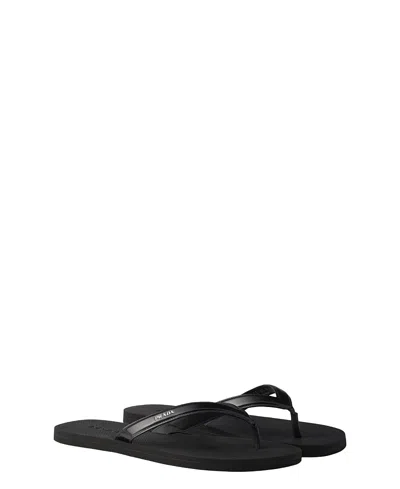 PRADA MEN'S BRUSHED LEATHER FLIP-FLOPS