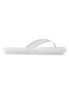Prada Men's Brushed Leather Flip-flops In White