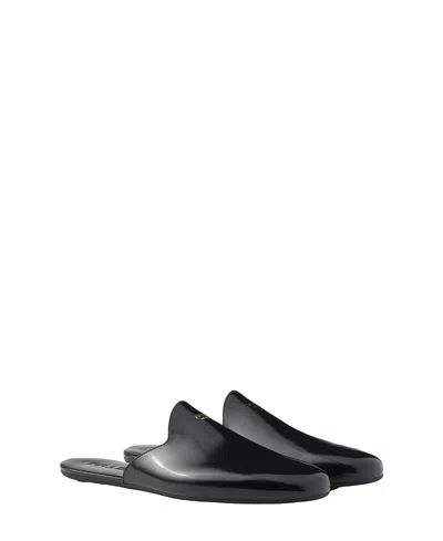 PRADA MEN'S BRUSHED LEATHER SLIPPERS