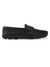 Prada Drive Leather Loafers In Black