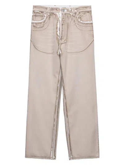 Prada Bull Denim Five-pocket Jeans In Neutral