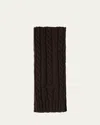 Prada Cashmere Cable-knit Scarf In Moro
