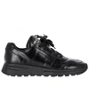 Prada Men's Calfskin Leather Prax 01 Lace-up Low-top Sneaker (authentic Pre-  Loved) In Black