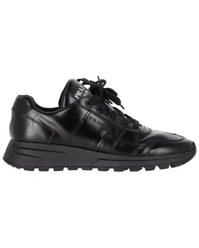 PRADA PRADA MEN'S CALFSKIN LEATHER PRAX 01 LACE-UP LOW-TOP SNEAKER (AUTHENTIC PRE-  LOVED)