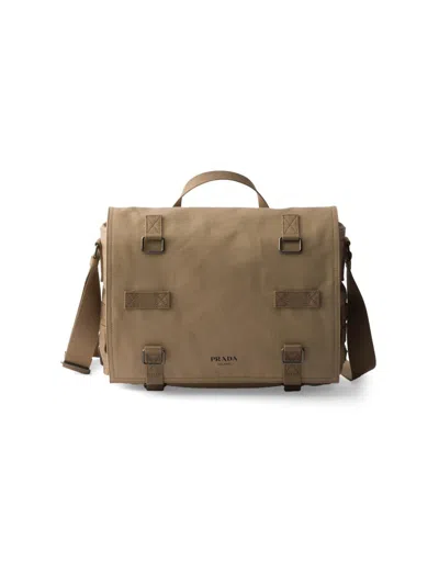 PRADA MEN'S CANVAS SHOULDER BAG