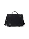 Prada Men's Canvas Shoulder Bag In Black