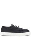 Prada Low Profile Round Toe Sneakers With Textured Finish