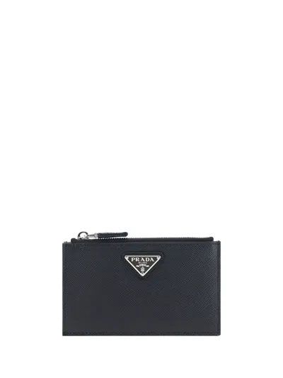 Prada Men Card Holder In Black
