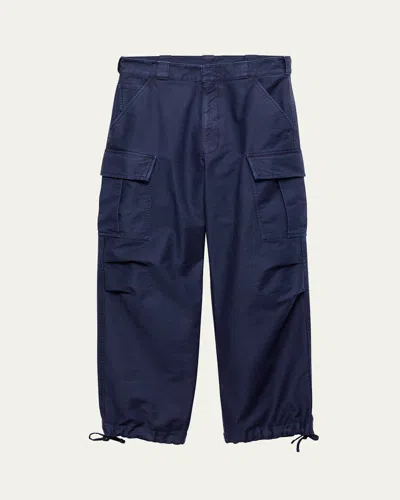 PRADA MEN'S CARGO PANTS IN RASO OLD