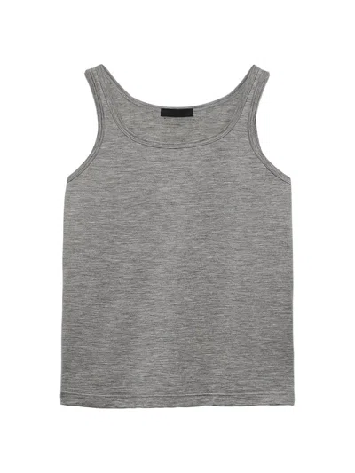 PRADA MEN'S CASHMERE AND SILK TANK TOP