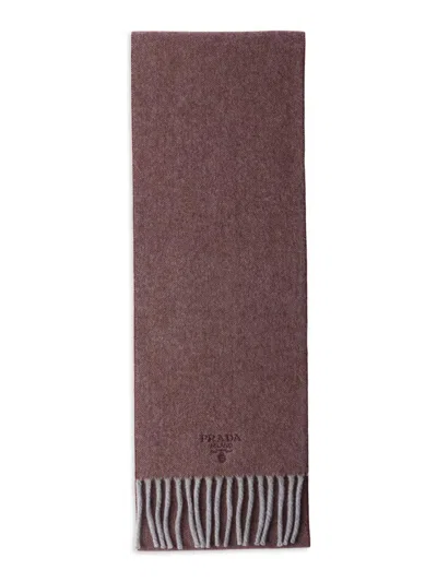 Prada Men's Cashmere And Wool Scarf In Red