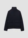 Prada Cashmere Blouson Jacket In Blue