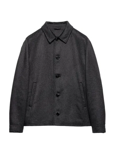 PRADA MEN'S CASHMERE BLOUSON JACKET