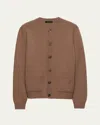 Prada Camel-coloured Cardigan In Cashmere In Brown