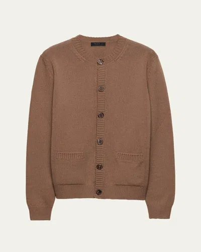 PRADA MEN'S CASHMERE KNIT CARDIGAN