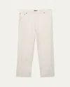 Prada Men's Chambray 5-pocket Pants In Natural