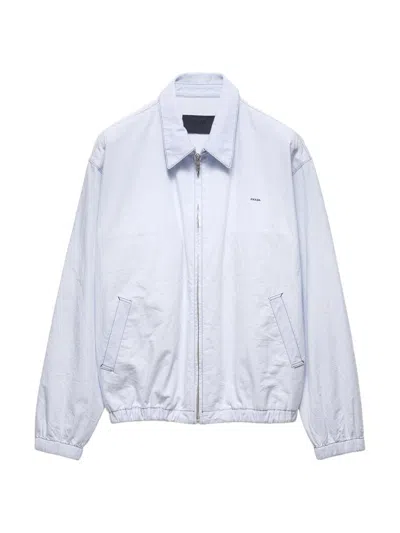 PRADA MEN'S CHAMBRAY BLOUSON JACKET