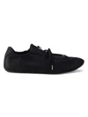 Prada Men's Collapse Canvas Sneakers In Black
