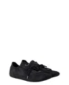 Prada Men's Collapse Canvas Sneakers In Black