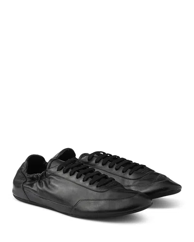 Prada Collapse Re-nylon And Suede Elasticized Sneakers In Black