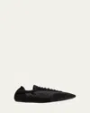 Prada Men's Collapse Nylon And Suede Low-top Sneakers In Black