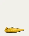 Prada Collapse Re-nylon And Suede Sneakers In Yellow Topaz