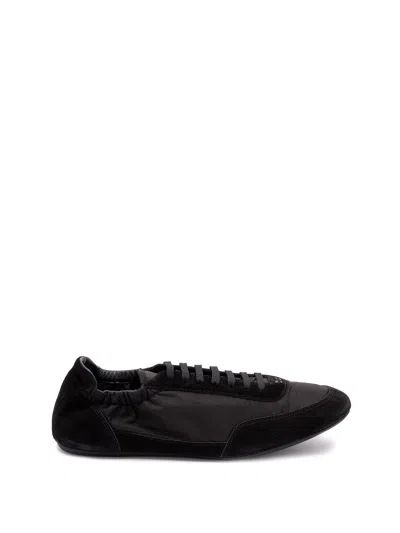 Prada Men `collapse` Re-nylon And Suede Sneakers