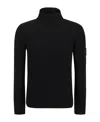 Prada High-neck Ribbed Wool Sweater In Nero